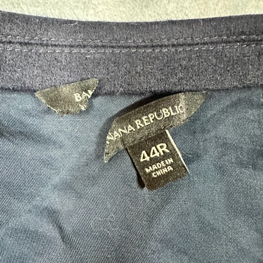Banana Republic Mens 44R Slim Fit Navy Blue Mario Bellucci Italian Wool Blazer